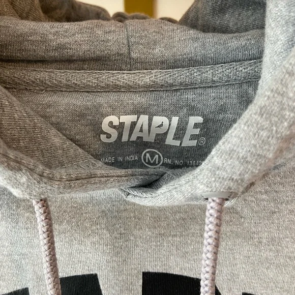 Gray Staple Collegiate Hoodie, Medium - Picture 3 of 4